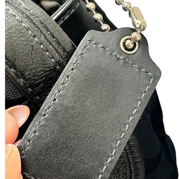 Vintage coach black signature soho shoulder bag with buckle strap Y2K Logo - Picture 6 of 8